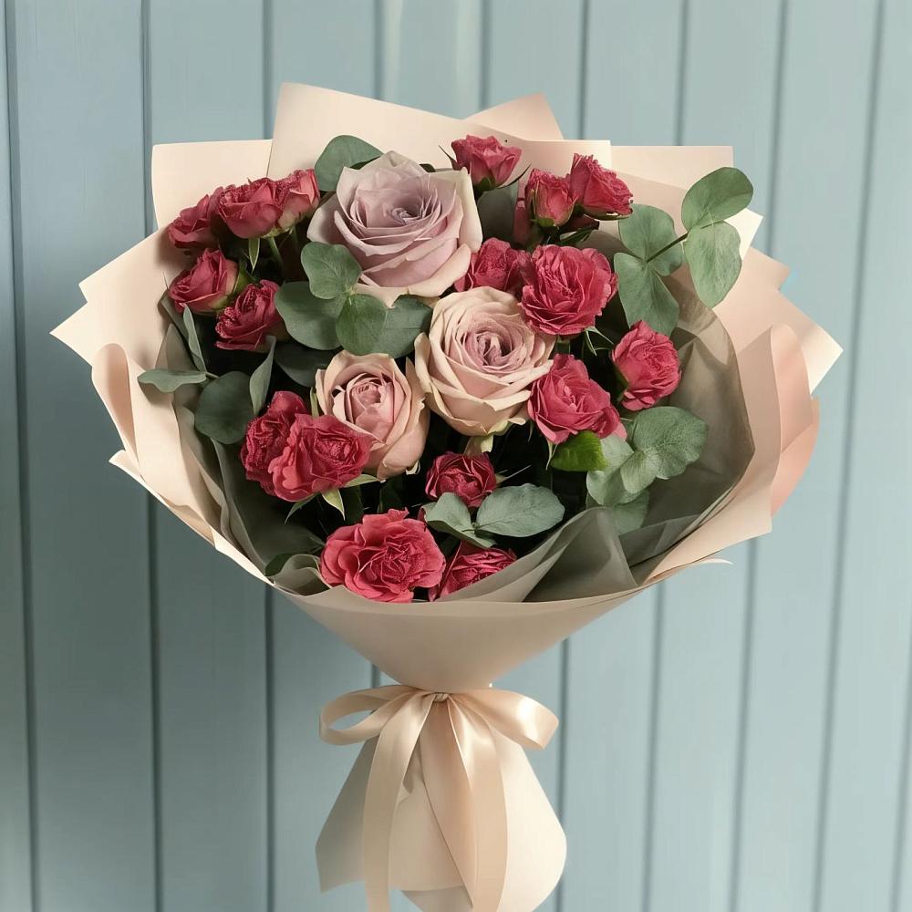 Букет цветов из: Гвоздики и Розы в Чулыме