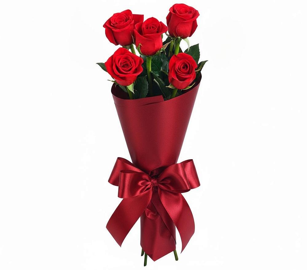 Букет 5 Красных роз Эдлесс Лав в Чулыме