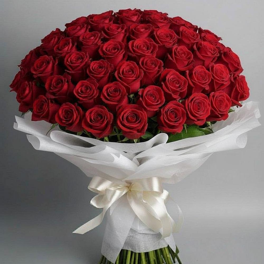 Букет 101 Красная роза Блэк Мэджик в Чулыме