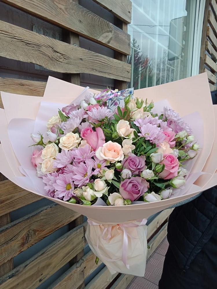 Букет цветов из: Розы и Хризантемы в Чулыме