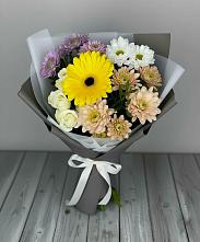 Букет цветов из:  Розы, Герберы и Хризантемы #REPLACE_PRED# Чулыме