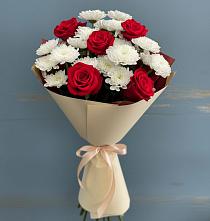 Букет цветов из:  Розы и Хризантемы в Чулыме