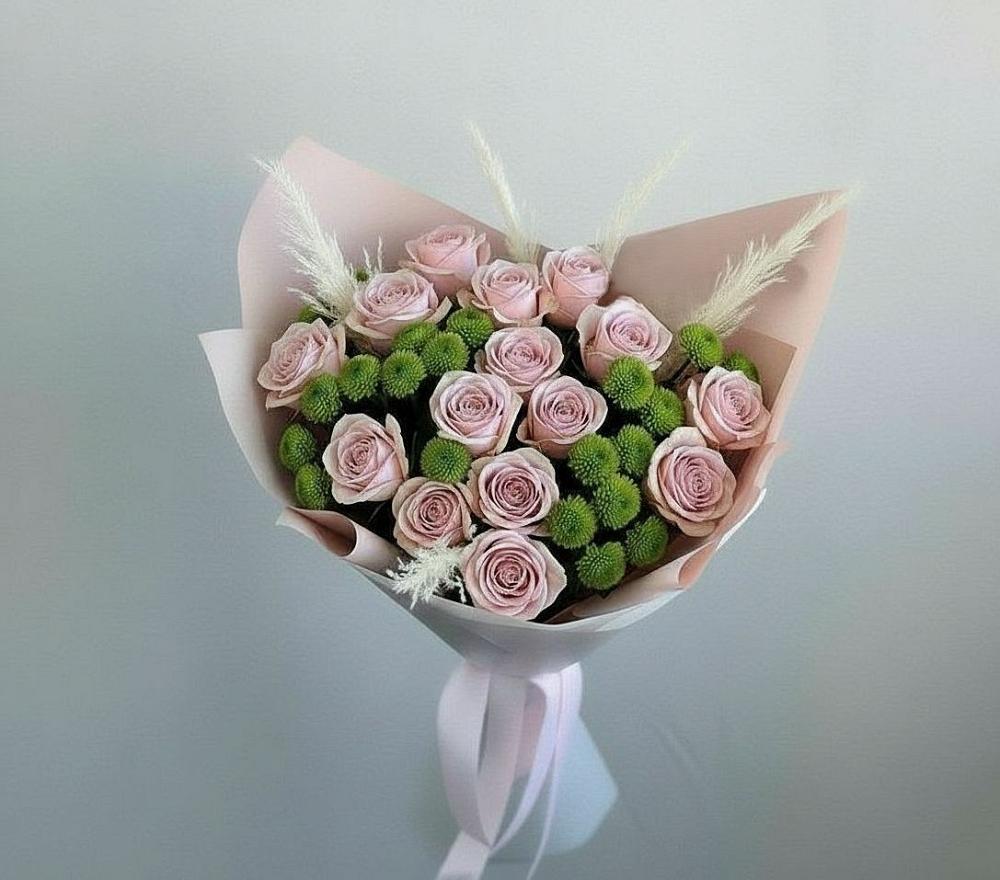 Букет цветов из: Розы и Хризантемы в Чулыме