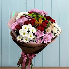 Букет цветов из:  Розы, Хризантемы и Альстромерии в Чулыме