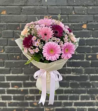 Букет цветов из:  Герберы и Хризантемы в Чулыме